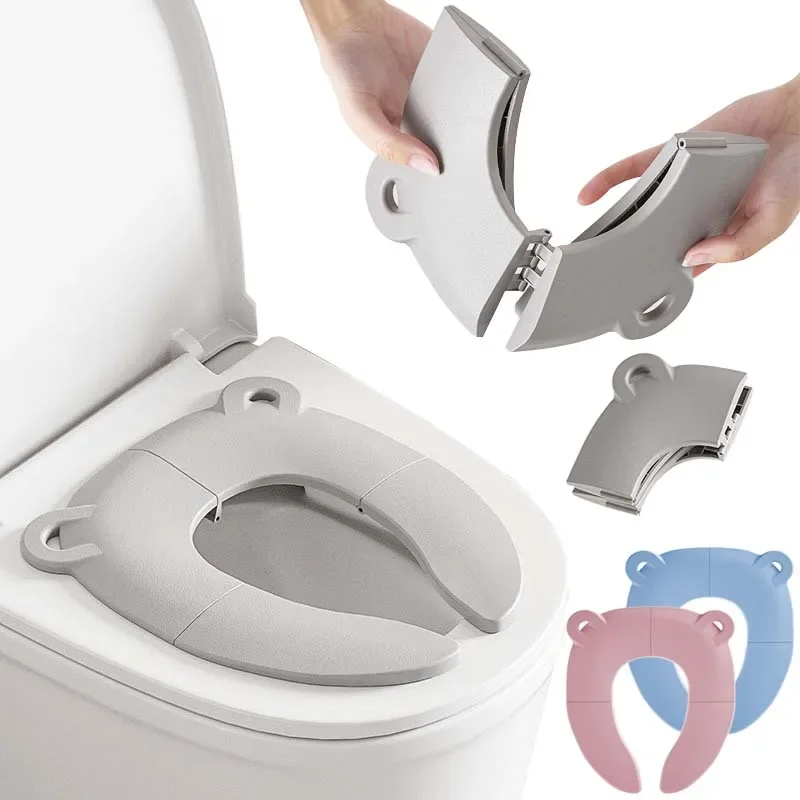 Toddler Potty Training Seat - Baby Cartoon Travel Folding Potty Seat