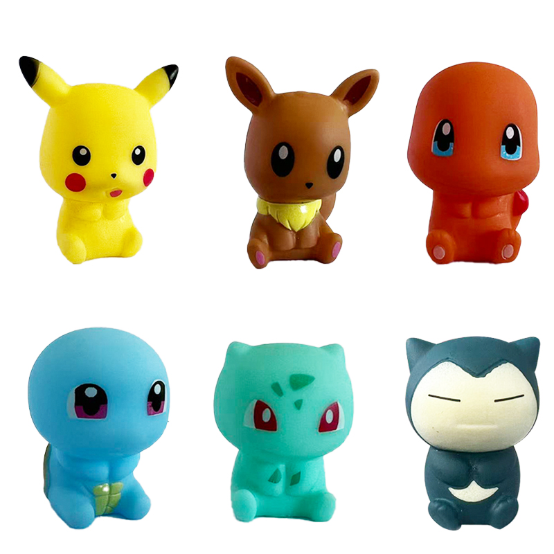Baby Products Kit - 6Pcs Pokemon Bath Toys Pikachu Bulbasaur