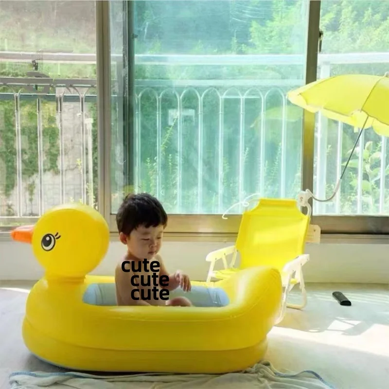 Baby Bath Tub Foldable - Foldable Inflatable Animal Bathtub Thickened PVC