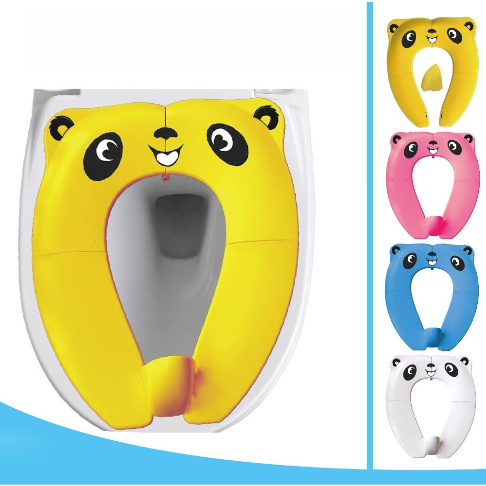 Toddler Potty Training Seat - Portable Folding Non Slip Silionce Pads