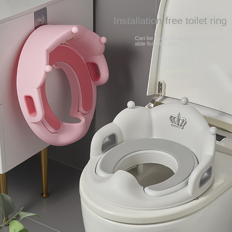 Toddler Potty Training Seat - Portable Children's Toilet Seat Baby Crown