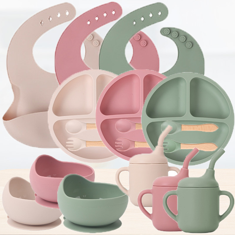 Baby Products Kit - Children's silicone tableware set Baby Complementary